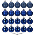 Set globuri de Craciun, 20 bucati, 3 modele, 4cm, albastru inchis