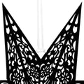 Stea decorativa 3D din hartie si pasla ajurata, 50cm, neagra