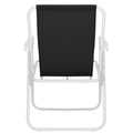 Scaun de plaja Sersimo, pliabil, 100kg, 52x73cm, negru alb