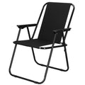 Scaun de plaja Sersimo, pliabil, 100kg, 52x73cm, negru