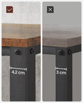 VASAGLE Masuta de cafea, cu cadru metalic, raft de depozitare, pentru living, 45x106x60cm, stil industrial, maro rustic