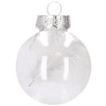Set globuri de Craciun Inedit, 30 bucati, 6cm, transparente si argintiu