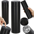 Cana termos Smart, inox, display LED, afisare temperatura, 500ml, 23cm, negru