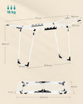 SONGMICS Uscator de rufe pliabil, capacitate intindere haine 18 metri, 57x173x97 cm, alb