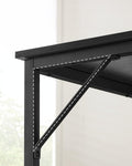 VASAGLE Birou calculator cu blat din PAL, cadru metalic, stil industrial, 100x50x76 cm, negru