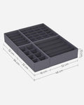 SONGMICS Organizatoare dulap sau sertar, set 8 cutii de depozitare a lenjeriei de corp, pliabile, 64x48x10cm, gri