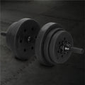 Set de greutati multifunctionale transformabil in gantere, kettlebell, haltera, total 29 kg