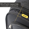 Leziter Valiză mare TraveLux Light din piele moale, 76x50x29 cm, neagră