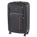 Leziter Valiză mare TraveLux Light din piele moale, 76x50x29 cm, neagră