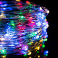 Instalatie lumina decorativa cu 300 LED-uri, 30m, pentru interior/exterior, iluminare multicolor