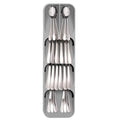 Organizator tacamuri sertar, 5 compartimente, 40x11x5,5cm, gri