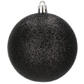 Set globuri de Craciun, 30 bucati, 8cm, 6 modele, negru