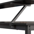 VASAGLE Birou in forma de L cu suport pentru monitor, cadru metalic, 140x130x76cm, negru