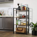 VASAGLE Biblioteca cu 4 etaje din lemn, cadru otel, stil industrial, 66x30x120cm, maro rustic