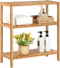 SONGMICS Raft de depozitare din bambus, cu 3 niveluri, 60x26x66 cm, maro
