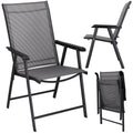 Scaun de gradina metalic, pliabil, 95x57x66cm, maxim 150kg, gri