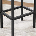 VASAGLE Set 2 scaune bar inalte, sezut dreptunghiular, cadru din otel, 40x30x65cm, stil industrial, maro rustic si negru