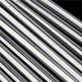 Instalatie de Craciun, 10 tuburi, 50cm, 480 LED, ploaie de meteoriti, alb