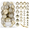 Set globuri de Craciun, 30 bucati, 3 modele, 4/5/6cm, auriu