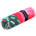 Prosop de plaja cu uscare de rapida, husa de transport, 90x180cm, model pepene verde
