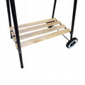 Gratar metalic pe carbuni, tava cromata, cu spita pentru rotisor, 104x88x45cm
