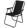 Scaun de plaja Sersimo, pliabil, 100kg, 52x73cm, negru