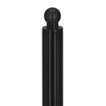 Suport hartie igienica tip tija, 52cm, negru mat