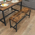 VASAGLE Set 2 banci de interior, pentru masa bucatarie, stil industrial, 108x33x50cm, maro rustic