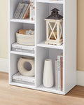 VASAGLE Biblioteca cu 7 compartimente deschise, MDF, 50x24x106cm, alb
