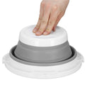 Lighean pliabil, rotund, din plastic si silicon, 25x19cm, 5litri, gri