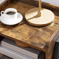 VASAGLE Noptiera cu compartiment de depozitare frontal deschis, MDF, 42x35x52cm, maro rustic