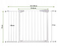 Poarta de siguranta Safety Gate pentru scari, ajustabila 111-120 cm, din otel, alba
