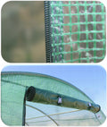 Sera de gradina, tip tunel cu cadru metalic, 250x400cm, 10mp, fereastra suplimentara spate