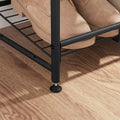 SONGMICS Pantofar cu 4 rafturi de depozitare, din metal, polite cu unghi reglabil, 28x69x65cm, negru