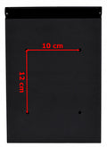 Cutie postala de exterior, pentru gard sau perete, din otel zincat, cu incuietoare, 26x6x19cm, gri inchis