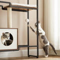 FEANDREA Mobilier 2 in 1 pentru pentru pisici cu ascunzatoare, 74x34x114cm, maro vintage