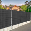Panou de gard pentru intimitate in gradina, PVC Premium, 26 x 0.19 m, gri antracit