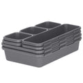 Organizator sertar bucatarie, 8 piese, gri