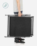 SONGMICS Sezlong pliabil, cu saltea groasa si tetiera, spatar reglabil, maxim 150kg, 183x60x39cm, negru