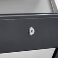 SONGMICS Cutie postala de exterior, pentru gard sau perete, din otel si inox, 37x11x37cm, argintiu inox si gri inchis