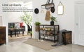 VASAGLE Raft pentru pantofi cu 3 polite, 100x30x72cm, otel, stil industrial, maro rustic si negru