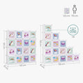 SONGMICS Dulap modular de depozitare jucarii, 16 cuburi cu usi, 123x31x123cm, alb