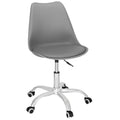 Scaun de birou ergonomic, piele ecologica, 150kg, baza otel, gri