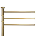 Suport cuier pentru prosoape cu 3 brate, inaltime 86cm, auriu lucios