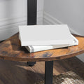 VASAGLE Raft de colt cu 5 etaje, tip biblioteca, cadru metal si polite lemn, 33x34x159cm, industrial, maro rustic si negru