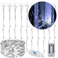 Ghirlanda luminoasa tip perdea 300 LED-uri, 3x3m, pentru interior, alimentare USB, alb rece