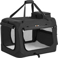 FEANDREA Geanta transport animale de companie, pliabila, din material textil, marime M, 60x42x42cm, negru