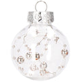 Set globuri de Craciun Inedit, 30 bucati, 6cm, transparente si auriu