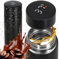 Cana termos Smart, inox, display LED, afisare temperatura, 500ml, 23cm, negru