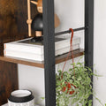 VASAGLE Biblioteca cu 4 rafturi si dulap inferior cu 2 usi, stil industrial, 74x30x155cm, maro rustic